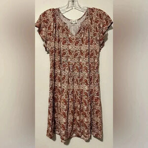 Wonderly Petite Flutter Sleeve Julianna Crepe Dress size L